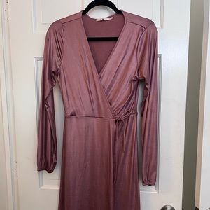 Shimmery Pink Mini Dress